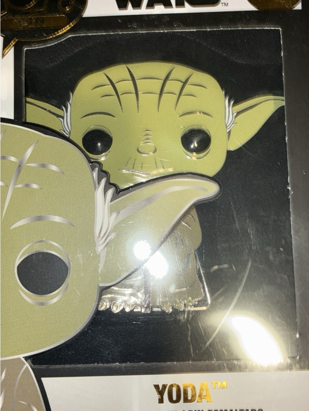 Star Wars Yoda Collectible Figure - Green and Gold Vinyl